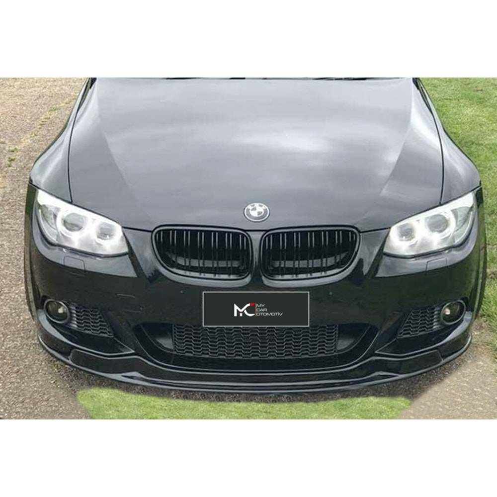 BMW E92 LCI 2009+ - Ön Lip A Plus+ M Sport Arkym Stil, Piano Black Parlak Ürün Yüzeyi Vkm.