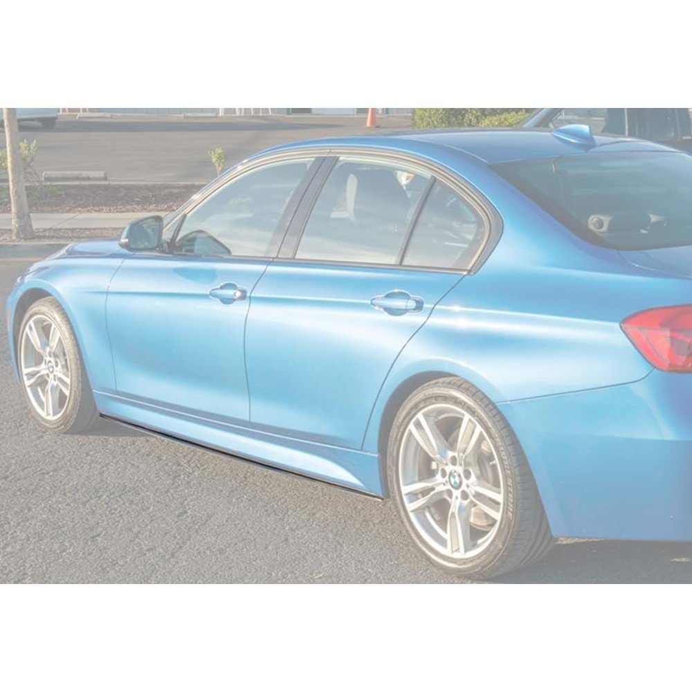 BMW F30 2012+ - Marşpiyel Çıta/Alt B Plus M Performance Oem V1 Stil, 3 mm/203.50 cm, Piano Black Ürün Yüzeyi, Set, Vkm. Set