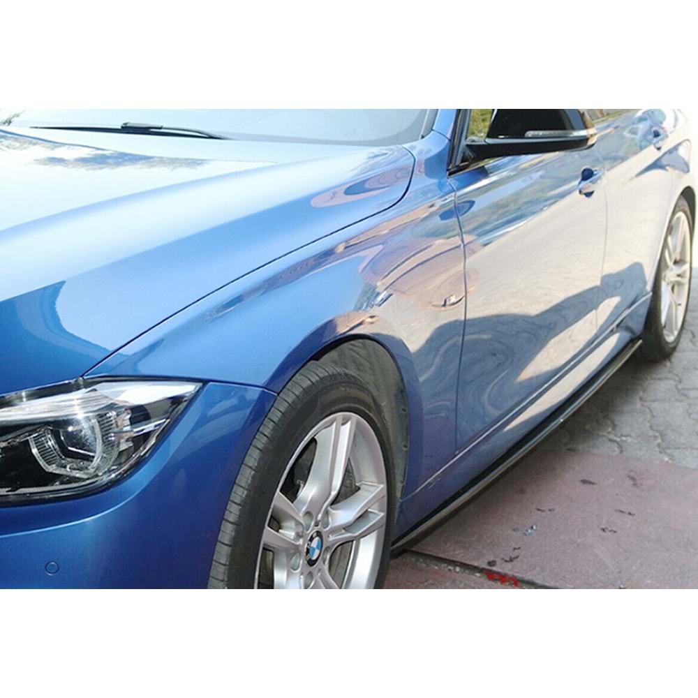 BMW F30 2012+ - Marşpiyel Çıta/Alt B Plus M Performance Oem V1 Stil, 3 mm/203.50 cm, Piano Black Ürün Yüzeyi, Set, Vkm. Set
