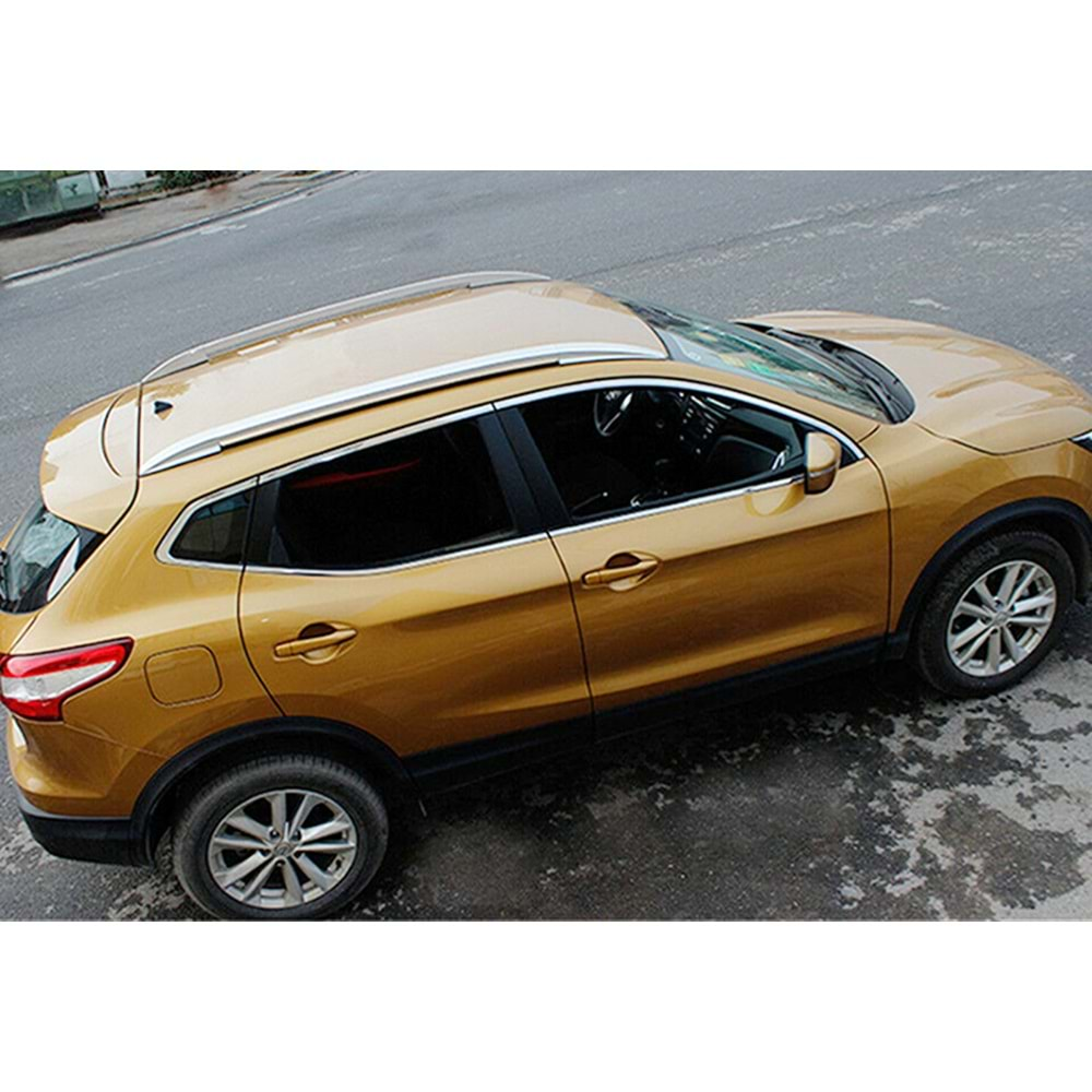 Nissan Qashqai 2 2013+ - Tavan Çıtası Oem V2 Stil, Mat Gri Boyalı Ürün Yüzeyi Alüminyum Set