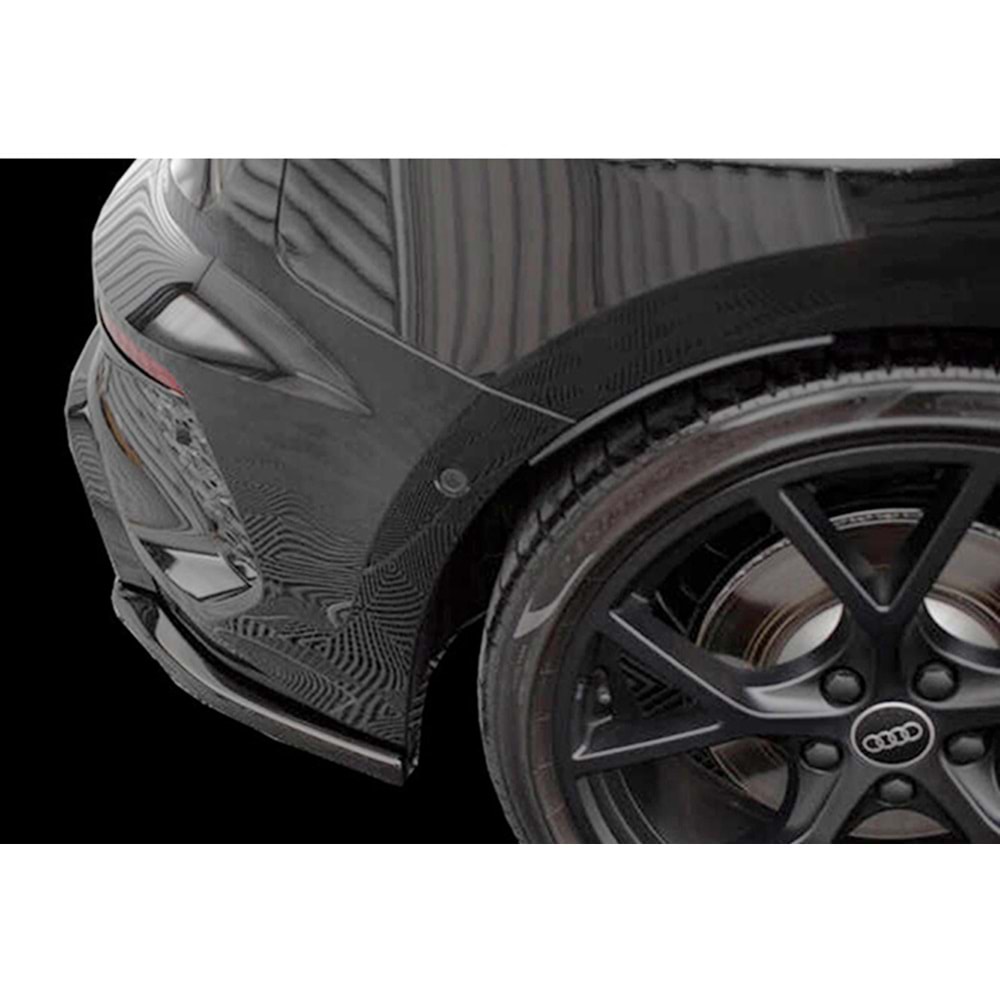 Audi A3 RS3 8Y SB 2020+ - Flap/Arka Yan A Plus RS3 V1 Stil, Piano Black Parlak Ürün Yüzeyi, Vkm., Set