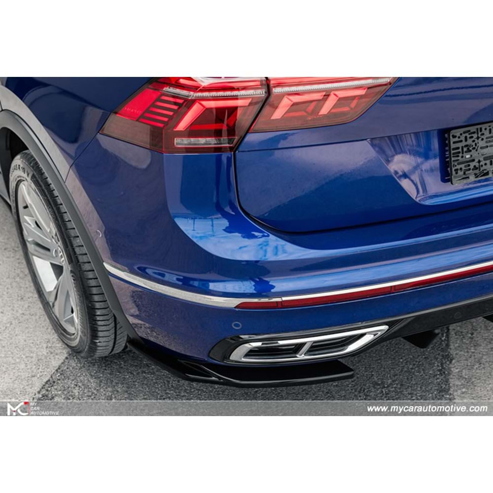 VW Tiguan Mk2 FL 2020+ - Flap/Arka Yan, A Plus+ R Line V1 Stil, Piano Black Parlak Ürün Yüzeyi, Vkm., Set