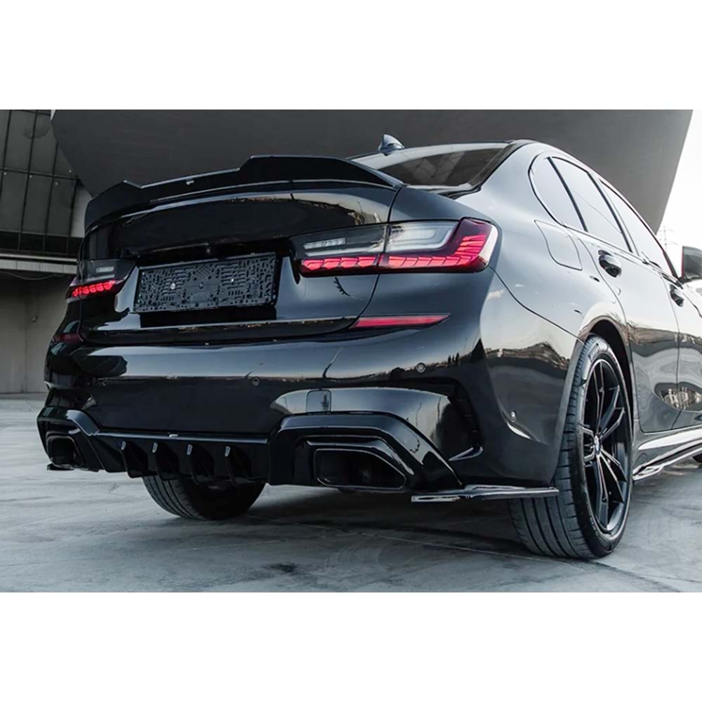 BMW G20 2019+ - Tampon Flap/Arka, A Plus M Pack V1 Stil, Piano Black Parlak Ürün Yüzeyi, Vakum