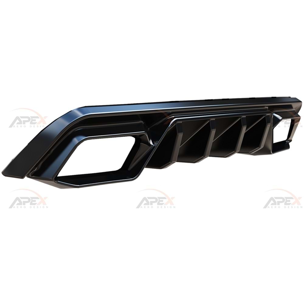 Seat Cupra Leon Mk1 2020+ - Difüzör/Arka, A Pex Cupra V1 Style, Piano Black Parlak Ürün Yüzeyi, Vakum