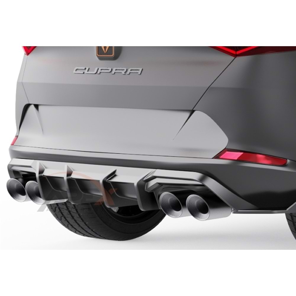 Seat Cupra Formentor Mk1 2020+ - Difüzör/Arka, A Pex Cupra V2 Stil, Piano Black Parlak Ürün Yüzeyi, Vakum