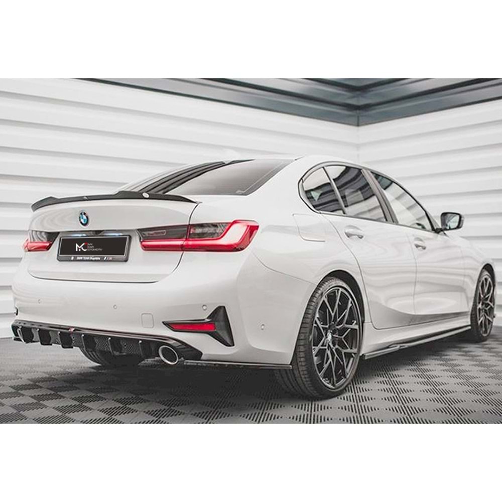 BMW G20 2019+ - Difüzör/Arka, A Plus V1 Stil, Std Tmpn., Piano Black Parlak Ürün Yüzeyi, Vakum