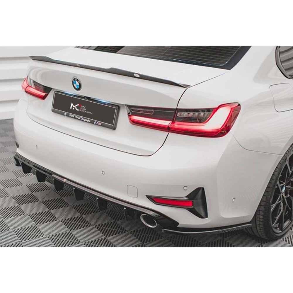 BMW G20 2019+ - Difüzör/Arka, A Plus V1 Stil, Std Tmpn., Piano Black Parlak Ürün Yüzeyi, Vakum