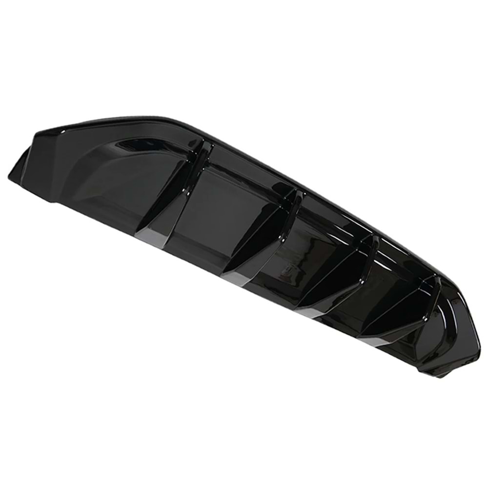 VW Tayron Mk2 2024+ - Difüzör/Arka, A Plus Std./R Line V1 Stil, Piano Black Parlak Ürün Yüzeyi, Vakum