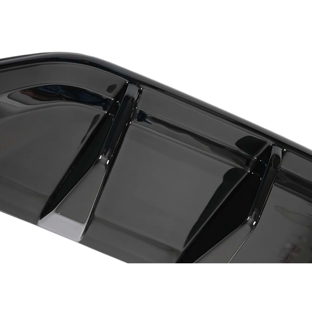VW Tayron Mk2 2024+ - Difüzör/Arka, A Plus Std./R Line V1 Stil, Piano Black Parlak Ürün Yüzeyi, Vakum