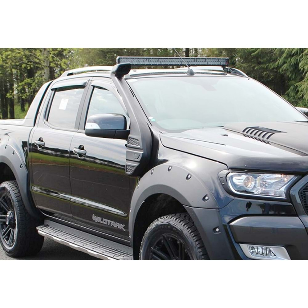 Ford Ranger T6 FL1 2015+ - Snorkel Raptor Style, Mat Siyah ABS Set