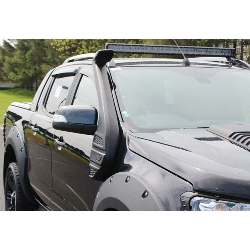 Ford Ranger T6 FL1 2015+ - Snorkel Raptor Style, Mat Siyah ABS Set