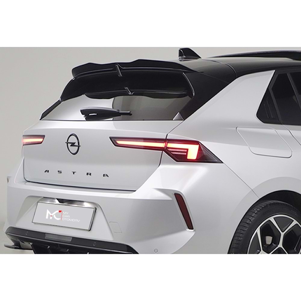 Opel Astra L 2020+ - Spoiler A Plus+ Std. V1 Stil Tavan, Piano Black Parlak Ürün Yüzeyi Vkm.