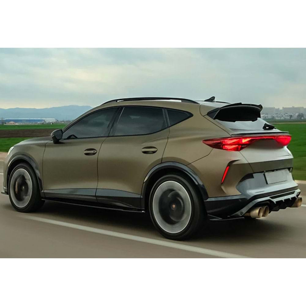 Seat Cupra Formentor Mk1 2020+ - Spoiler, A Plus Cupra V1 Stil, Cam Altı, Piano Black Parlak Ürün Yüzeyi, Vakum