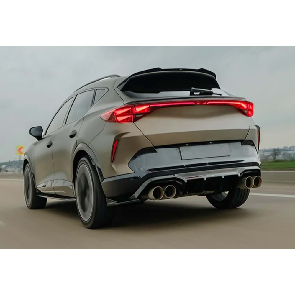 Seat Cupra Formentor Mk1 2020+ - Spoiler, A Plus Cupra V1 Stil, Cam Altı, Piano Black Parlak Ürün Yüzeyi, Vakum