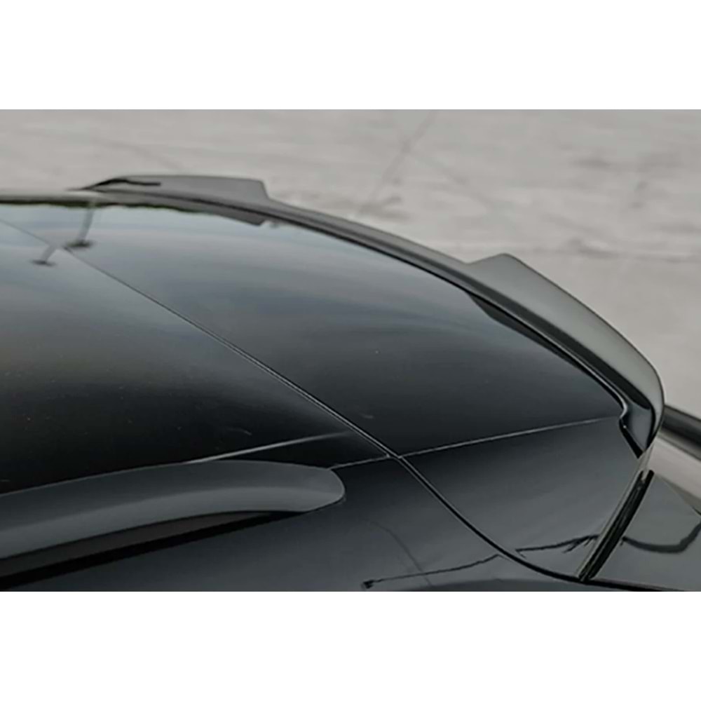 Audi Q8 S Mk1 2019+ - Spoiler, A Plus S/S Line V1 Stil, Tavan üzeri, Çift Taraflı Piano Black Parlak Ürün Yüzeyi, Vakum