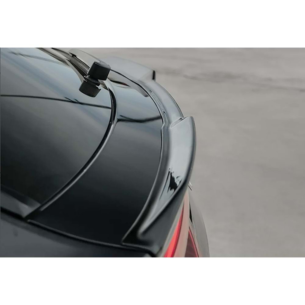 Audi Q8 S Mk1 2019+ - Spoiler, A Plus S8/S Line Cap V1 Stil, Cam Altı, Piano Black Parlak Ürün Yüzeyi, Vakum