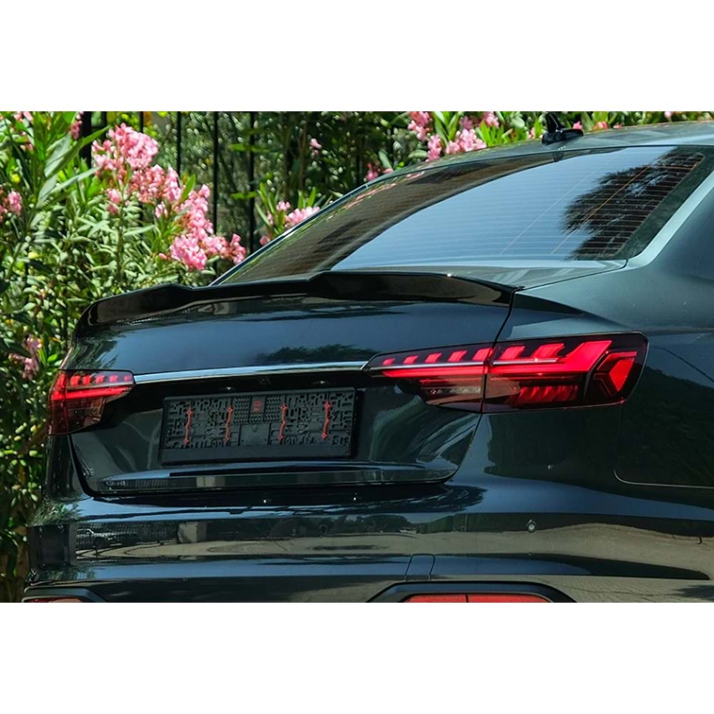 Audi A4 B9 FL 2019+ - Spoiler, A Plus Std. Line V1 Cap Stil, Bagaj üzeri, Çift Taraflı Piano Black Parlak Ürün Yüzey, Vakum
