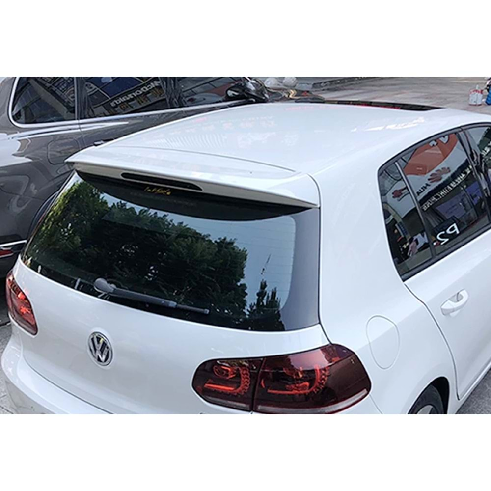 VW Golf Mk6 2008+ - Spoiler ABT V1B Stil Tavan Üzeri, Piano Black ABS