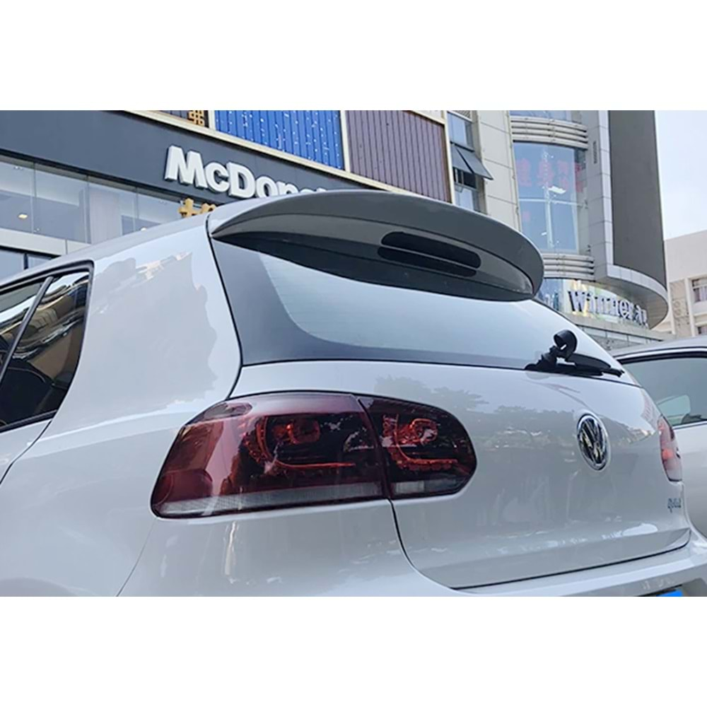 VW Golf Mk6 2008+ - Spoiler ABT V1B Stil Tavan Üzeri, Piano Black ABS