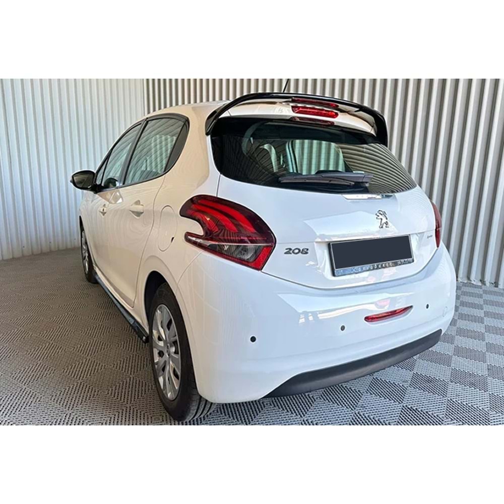 Peugeot 208 2012+ - Spoiler, Sport V2 Stil, Tavan Üzeri, Piano Black Boyalı Ürün Yüzeyi, ABS