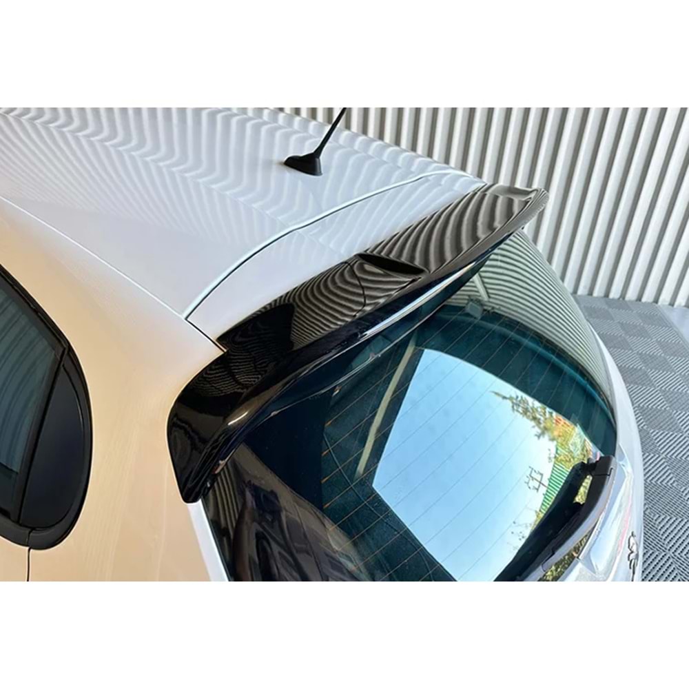 Peugeot 208 2012+ - Spoiler, Sport V2 Stil, Tavan Üzeri, Piano Black Boyalı Ürün Yüzeyi, ABS