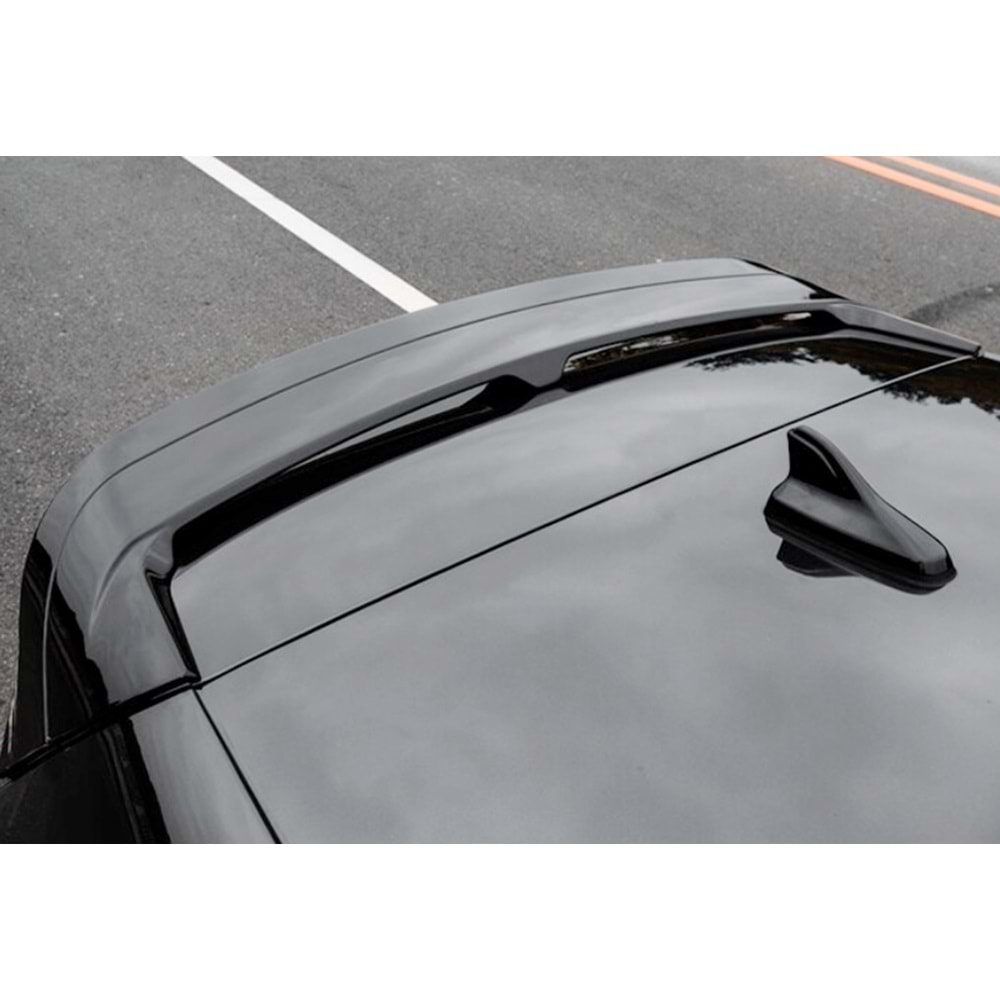 VW Golf Mk8 2019+ - Spoiler, CS GTI/R/R Line V2 Stil, Tavan Üzeri, Piano Black Boyalı Ürün Yüzeyi, ABS
