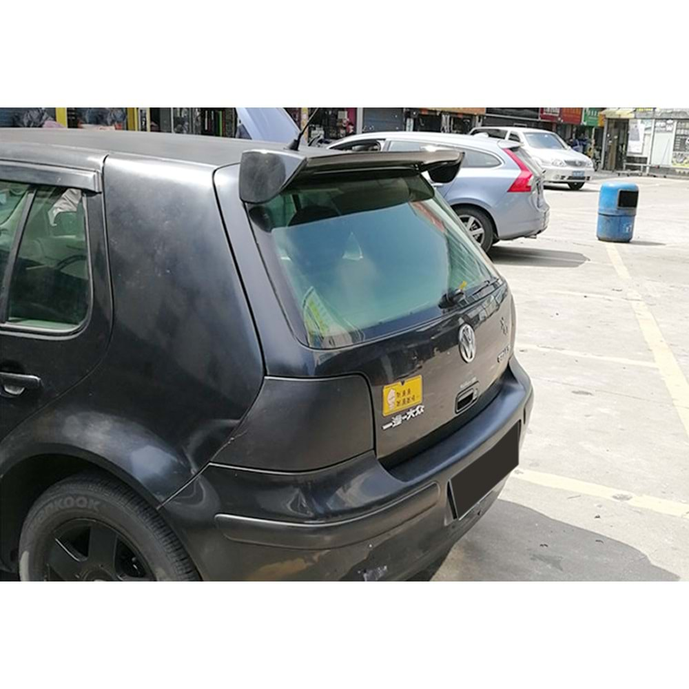 VW Golf Mk4 1997+ - Spoiler Votex R32 V2 Stil, Tavan Üzeri, Piano Black Boyalı Ürün Yüzeyi, ABS