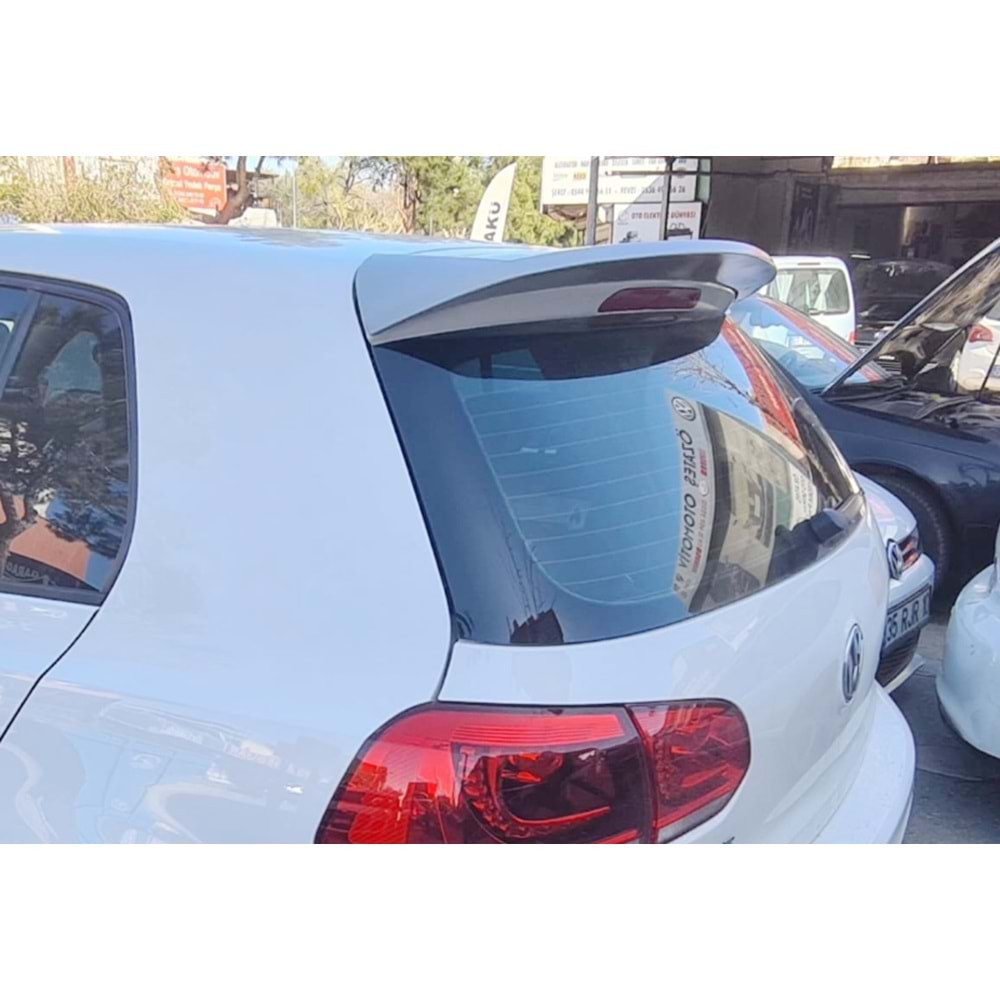 VW Golf Mk6 2008+ - Spoiler ABT V1 Stil Tavan Üzeri, İşlem Yapılmamış Ham Ürün Yüzeyi ABS