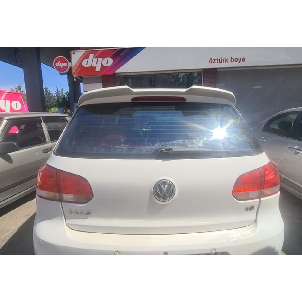 VW Golf Mk6 2008+ - Spoiler Votex V1 Stil Tavan Üzeri, İşlem Yapılmamış Ham Ürün Yüzeyi ABS