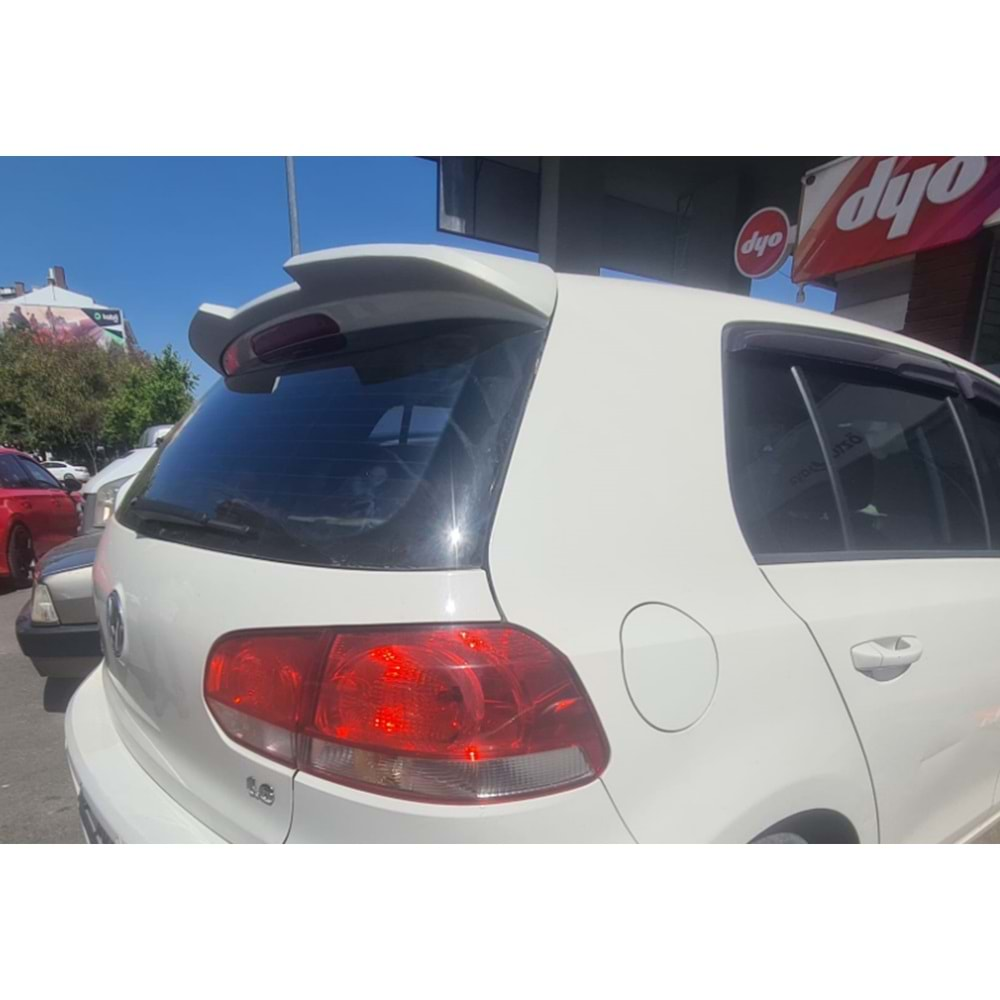 VW Golf Mk6 2008+ - Spoiler Votex V1 Stil Tavan Üzeri, İşlem Yapılmamış Ham Ürün Yüzeyi ABS