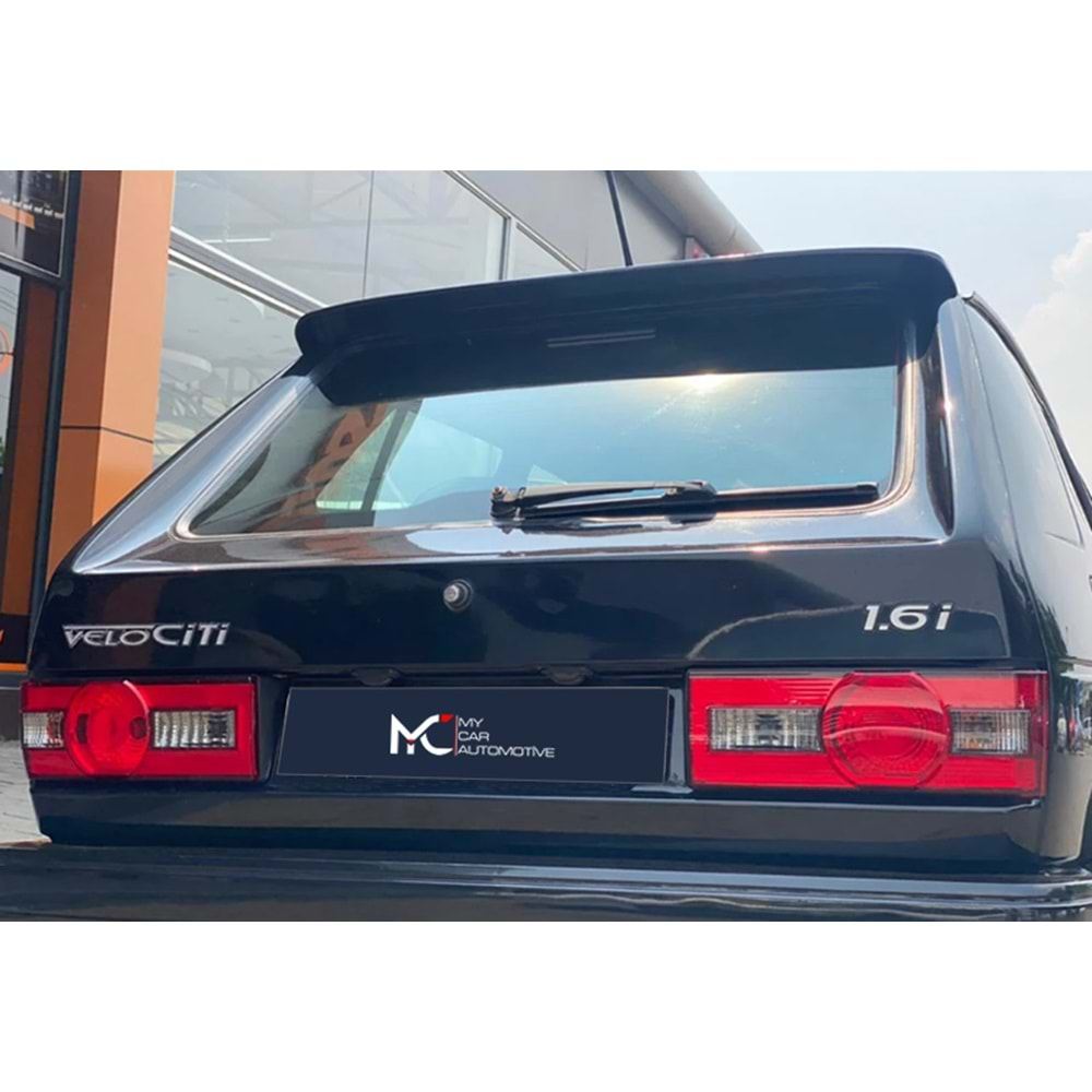 VW Golf Mk1 1974+ - Spoiler R Line Stil Tavan Üzeri, Piano Black Boyalı Yüzey ABS