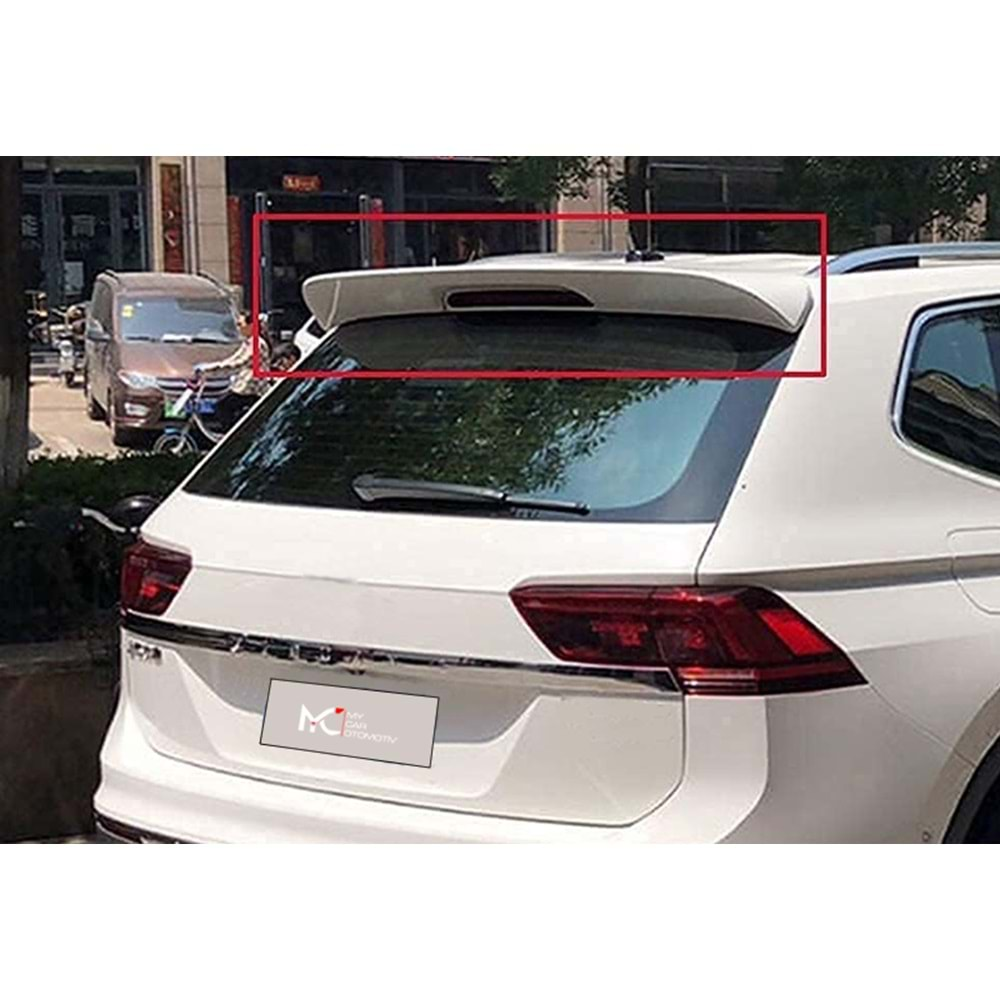 VW Scirocco Mk2 2016+ - Spoiler Oem V2 Stil Tavan Üzeri, Piano Black Boyalı Ürün Yüzeyi, ABS