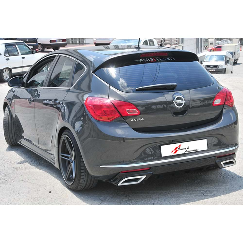 Opel Astra J 2009+ - Spoiler Sport V2 Stil, Tavan Üzeri, Piano Black Boyalı Ürün Yüzeyi, ABS