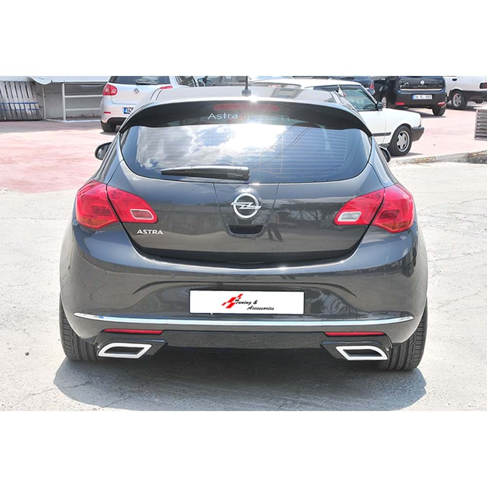 Opel Astra J 2009+ - Spoiler Sport V2 Stil, Tavan Üzeri, Piano Black Boyalı Ürün Yüzeyi, ABS