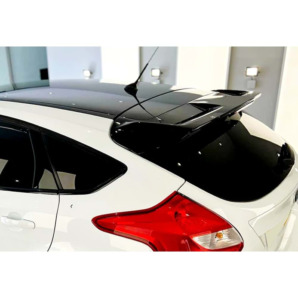 Ford Focus Mk3 2011+ - Spoiler ST V2 Stil, Tavan Üzeri, Piano Black Boyalı Ürün Yüzeyi, ABS