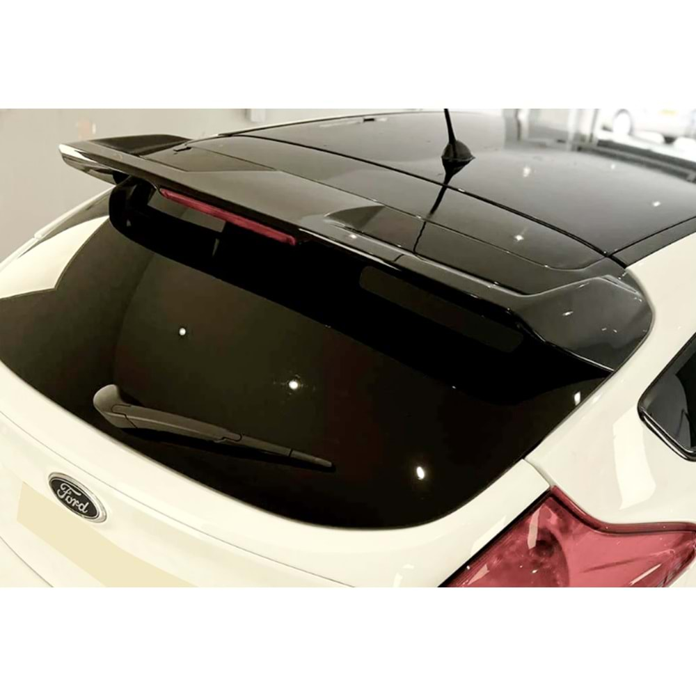 Ford Focus Mk3 2011+ - Spoiler ST V2 Stil, Tavan Üzeri, Piano Black Boyalı Ürün Yüzeyi, ABS