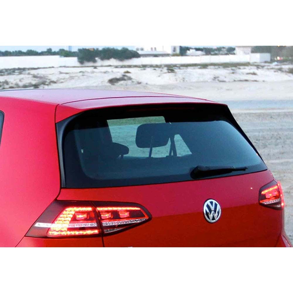 VW Polo Mk6 2018+ - Spoiler GTI R Line V1 Stil Tavan Üzeri, İşlem Yapılmamış Ham Ürün Yüzeyi ABS