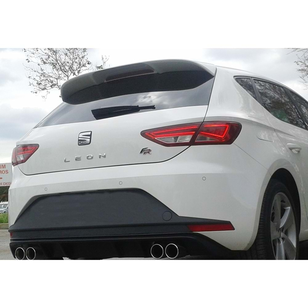 Seat Leon Mk3 4D 2012+ - Spoiler FR V1 Stil Tavan Üzeri, İşlemsiz Yüzey ABS