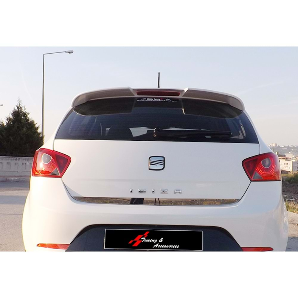 Seat Ibiza Mk4 2008+ - Spoiler Cupra V1 Stil Tavan Üzeri 4 Kapı, İşlem Yapılmamış Ham Ürün Yüzeyi ABS