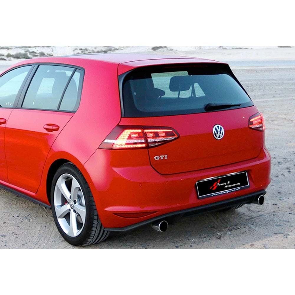 VW Golf Mk7 2012+ - Spoiler GTI R Highline Tavan Üzeri, İşlemsiz Yüzey ABS Set