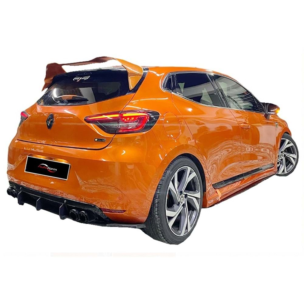 Renault Clio 5 2019+ - Spoiler RS Stil Tavan Üzeri, Piano Black Boyalı Ürün Yüzeyi, FRP