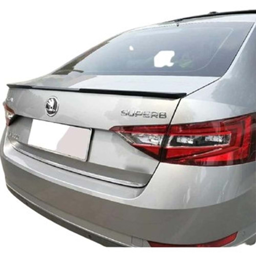 Skoda Superb Mk3 2015+ - Spoiler M4 V2 Stil Bagaj Üzeri, Piano Black ABS