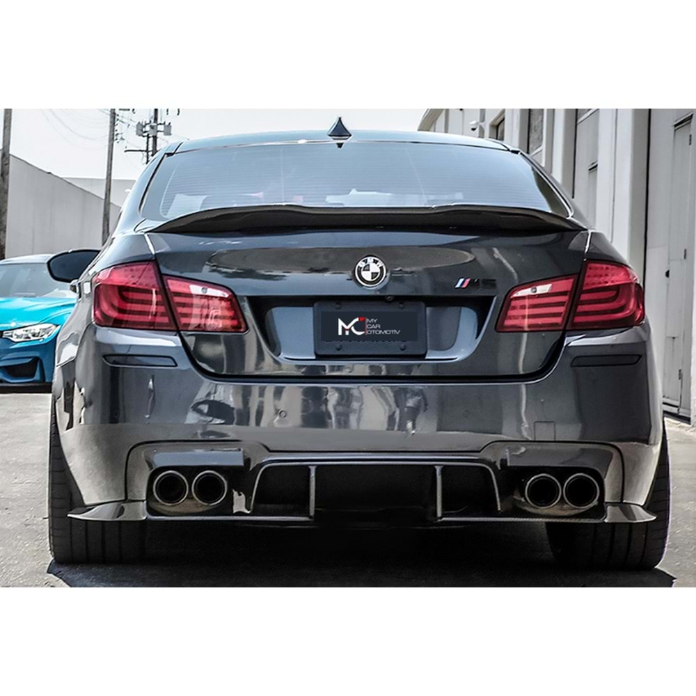 BMW F10 2010+ - Spoiler PSM V2 Stil, Bagaj Üzeri, Piano Black Boyalı Ürün Yüzeyi, ABS