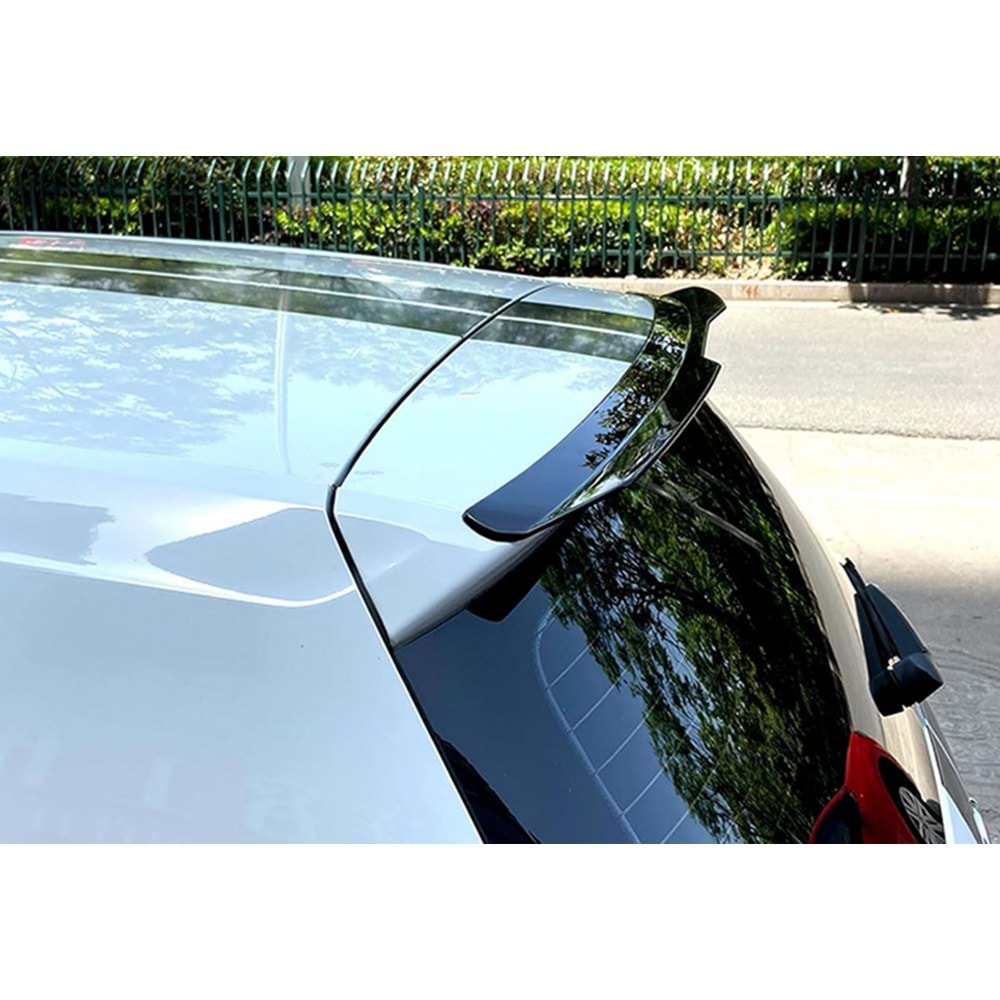 Renault Clio 4 2012+ - Spoiler, RS Cap V2 Stil, Tavan Üzeri, Piano Black Ürün Yüzeyi, ABS