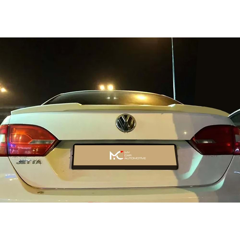 VW Jetta Mk6 2010+ - Spoiler M4 V2 Stil Bagaj Üzeri, İşlem Yapılmamış Ham Ürün Yüzeyi ABS