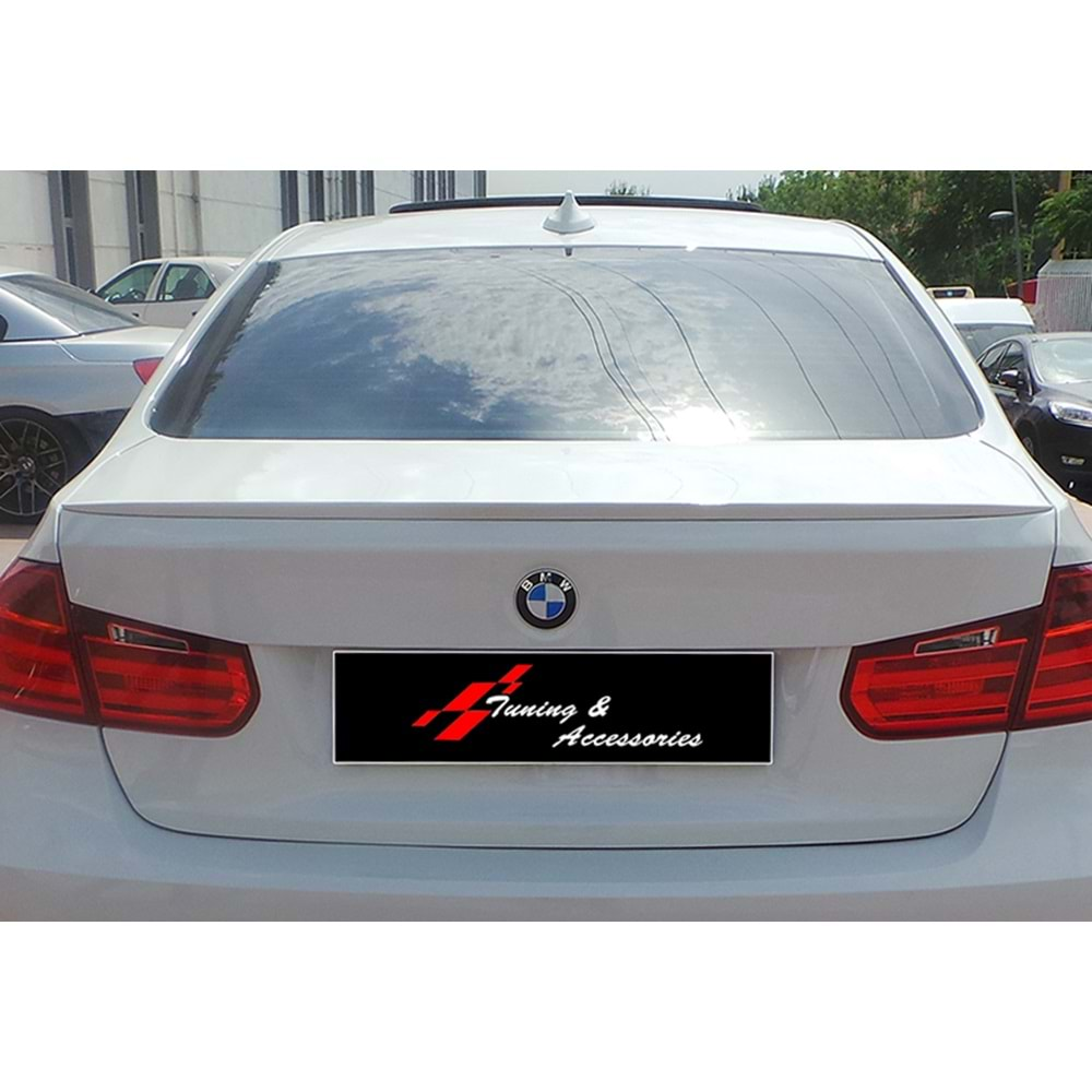 BMW F30 2012+ - Spoiler M3 V2 Stil Bagaj Üzeri, Piano Black Boyalı Ürün Yüzeyi ABS