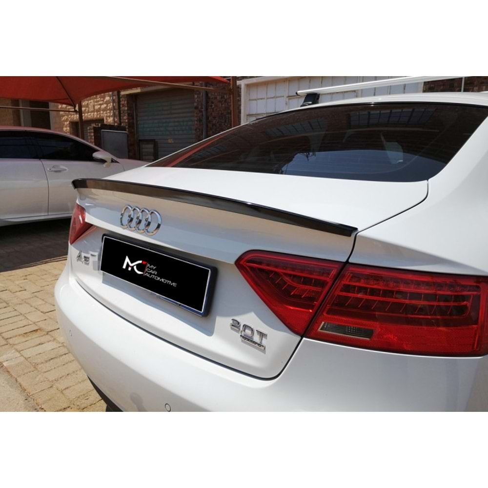 Audi A4 B8 2008+ - Spoiler S4 V2 Stil Anatomik Stil Bagaj Üzeri, Piano Black Boyalı Ürün Yüzeyi, ABS