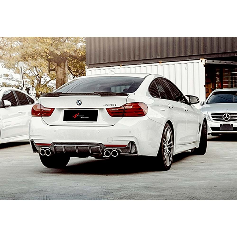 BMW F36 2014+ - Spoiler M4 V2 Stil Bagaj Üzeri, Piano Black Boyalı Ürün Yüzeyi ABS