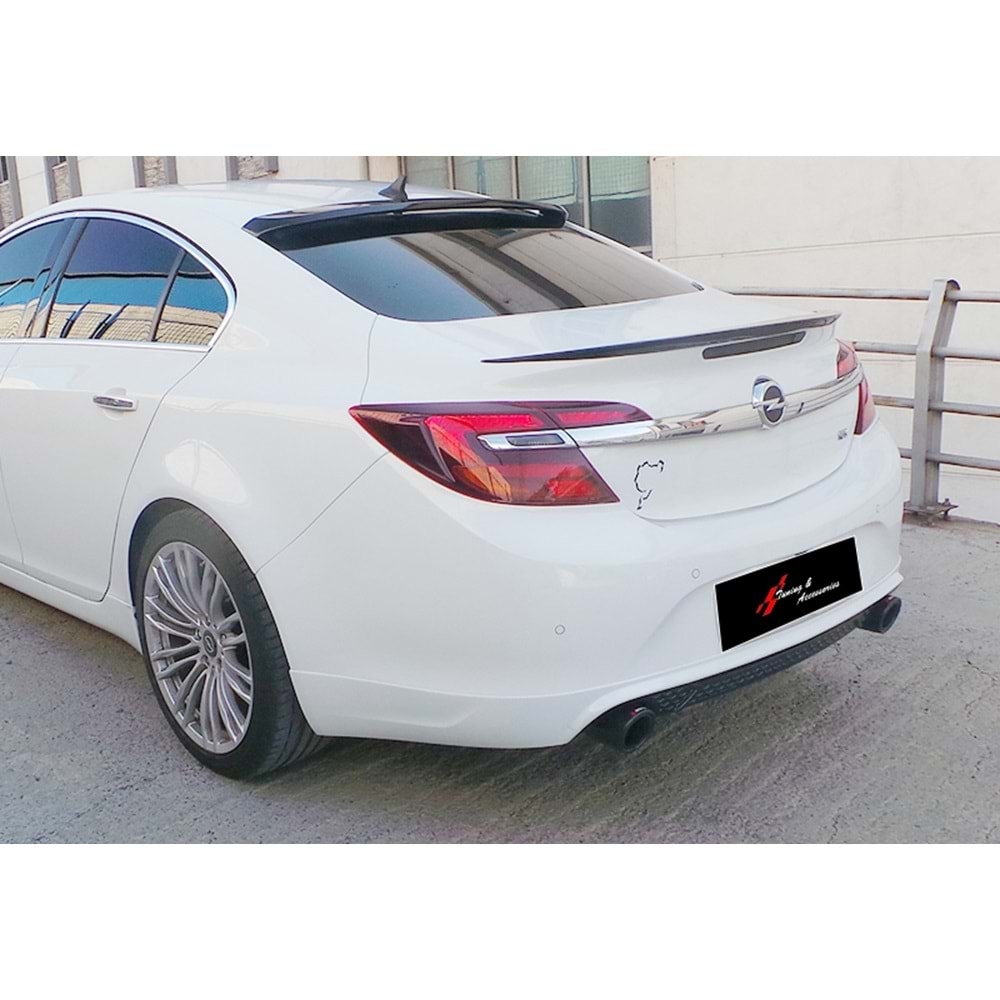 Opel Insignia A FL 2013+ - Spoiler OPC V2 Stil Bagaj Üzeri, Piano Black Boyalı Ürün Yüzeyi, ABS