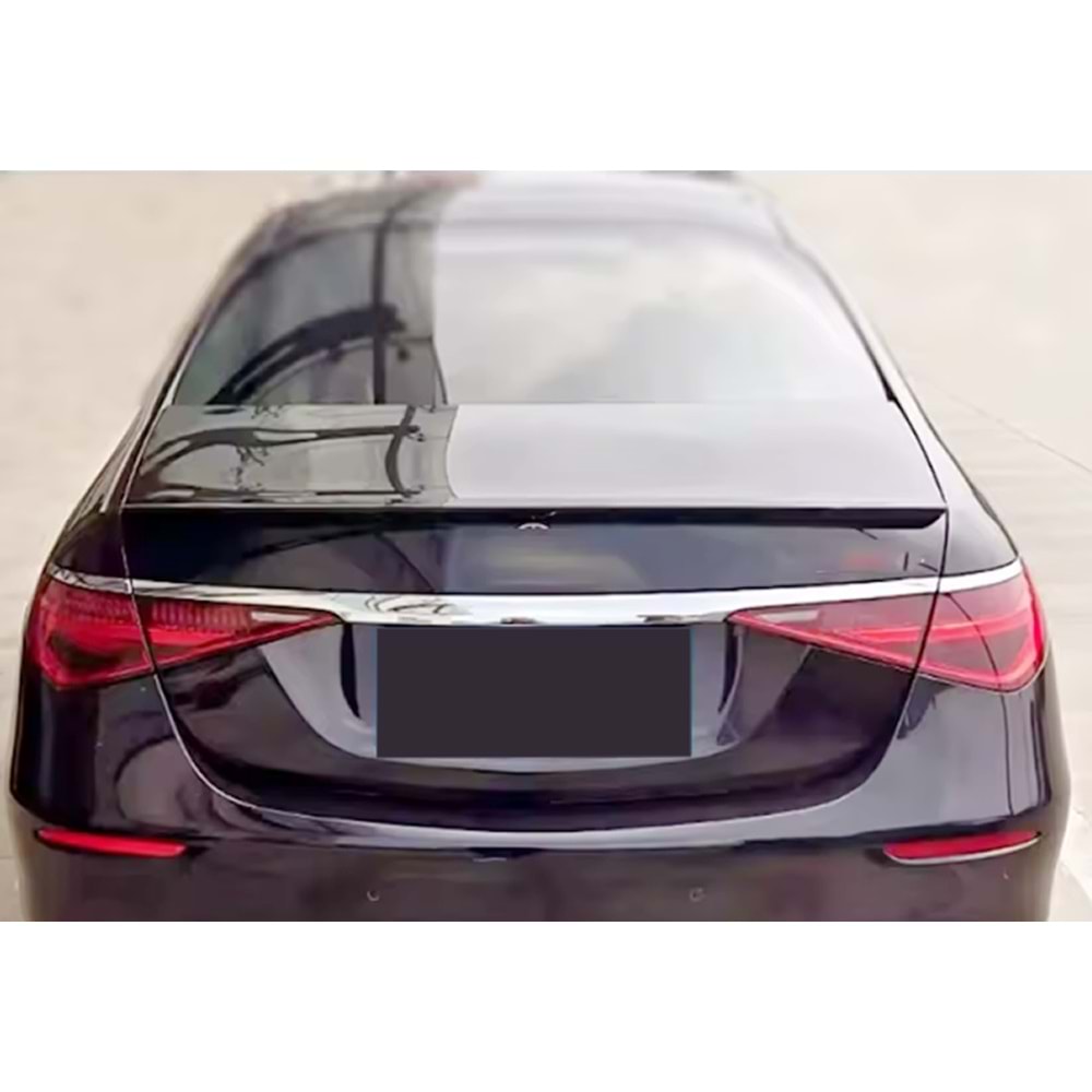 M. Benz W223 2020+ - Spoiler, AMG V2 Anatomik Stil, Bagaj Üzeri, Piano Black Boyalı Yüzey, ABS